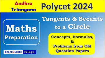 Polycet 2024 Maths Tangents and Secants to Circle AP Polycet 2024 TS Polycet 2024