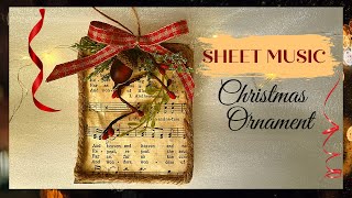 Sheeet Music Christmas Ornament