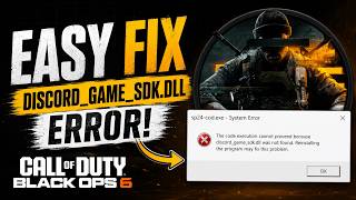 Fix discord_game_sdk.dll Missing Error | sp24-cod.exe System Error