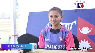 HATTRICK! POTM Kritika Marasini of Mayor's XI after win over Bagmati in Lalitpur Mayor's Cup