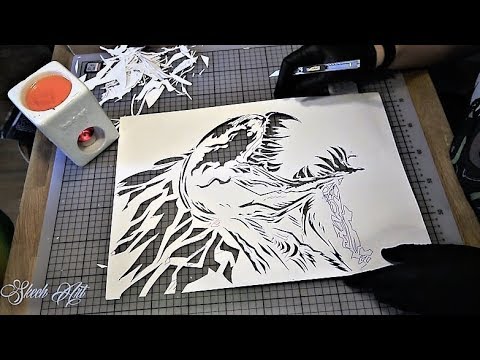 HOW TO MAKE STENCIL for SPRAY PAINT ART by Skech 