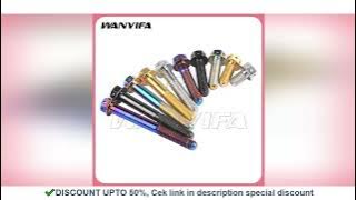Wanyifa  Titanium Bolt M6/M8x10/15/20/25/30/35/40/ 45/50/55/60/75mm Flange with Drilled Holes Hex He