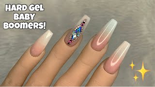 Hard Gel Baby Boomers & Crystal Design | Blingline | Crystal Parade