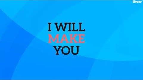 Make an awesome professional kinetic typography video - Best Whiteboard & Animated Explainers