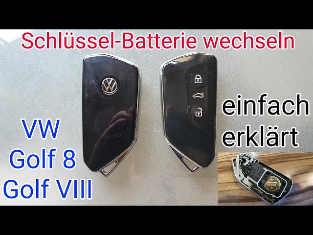 VW Golf 8 Schlüssel Batterie wechseln - so einfach gehts