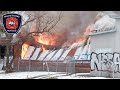 Montréal | Abandoned Elementary School Falls Victim to 4th-Alarm Blaze *BUILDING COLLAPSE*