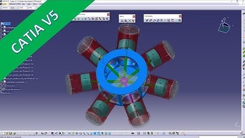 7 Cylinder Radial Engine - Catia v5 Training - Assembly