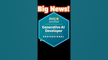 🚀 New AWS Generative AI Developer Certification Announced! #AWS #AI #Certification