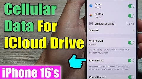 iPhone 16/16 Pro Max: How to Enable/Disable Cellular Data For iCloud Drive