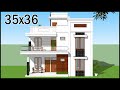 35x36 north facing 5bhk latest villa design with vastu modern house design gopal architecture