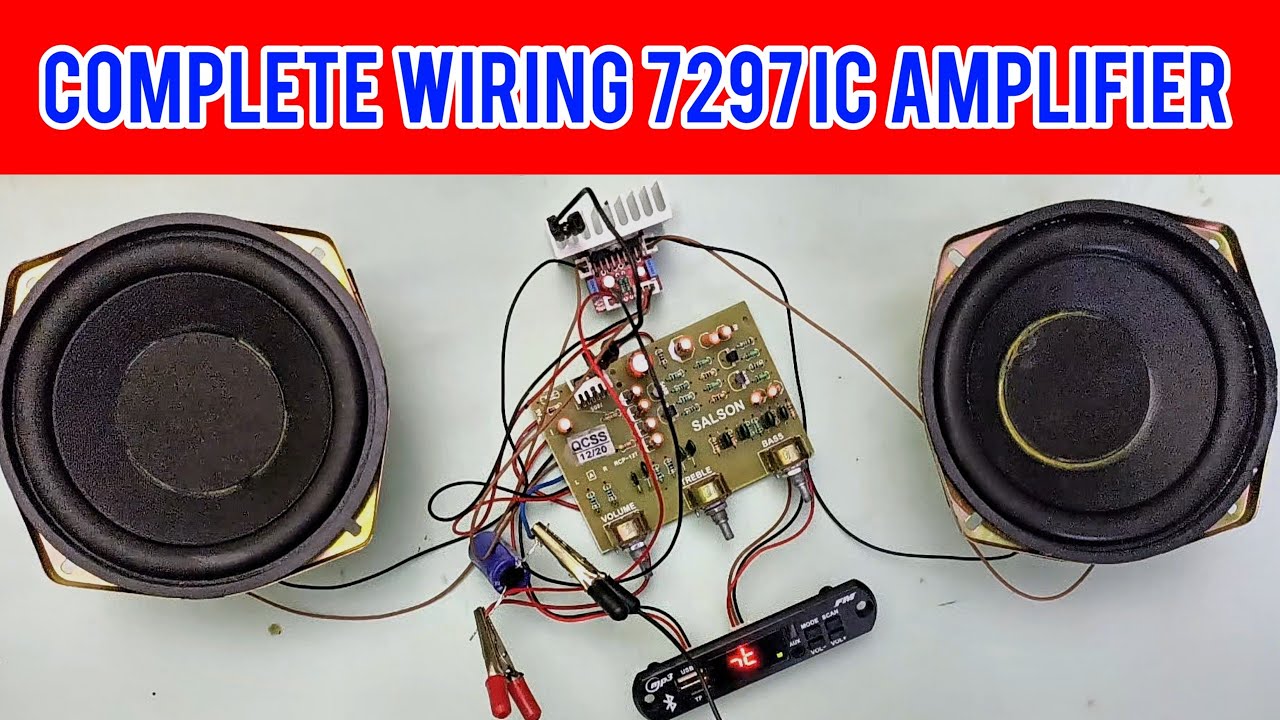 TDA 7297 IC amplifier complete wiring || Amplifier - YouTube