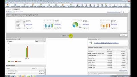 Quickbooks Company Snapshot