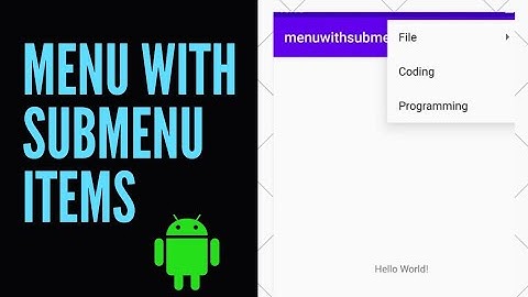 How to create menu in android studio