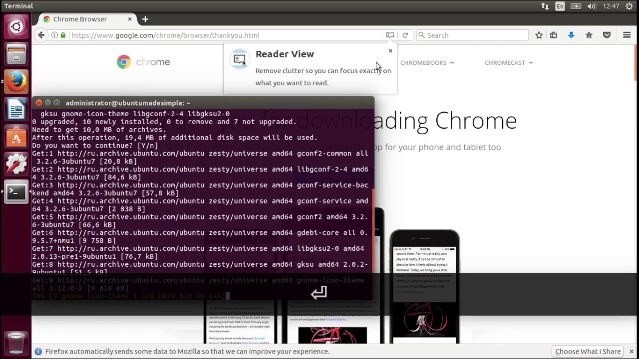 install google chrome ubuntu terminal