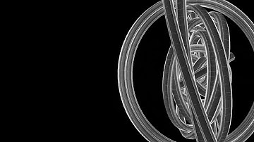 [1 hour]White Wire Frame Circles - Loop able Background/Screensaver[4K][No Sound]