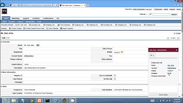 Out boundCall Demonstartion SUGARCRM ASTERISK Integration By Techextension