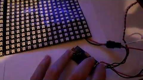 WS2812B matrix + Led Master mini v2  (new iqLED RS) /Jinx! effect test/