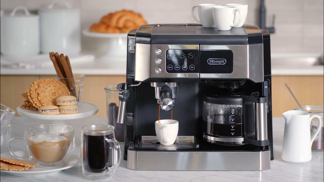 DE'LONGHI BLACK & SILVER COMBINATION COFFEE MAKER AND ESPRESSO