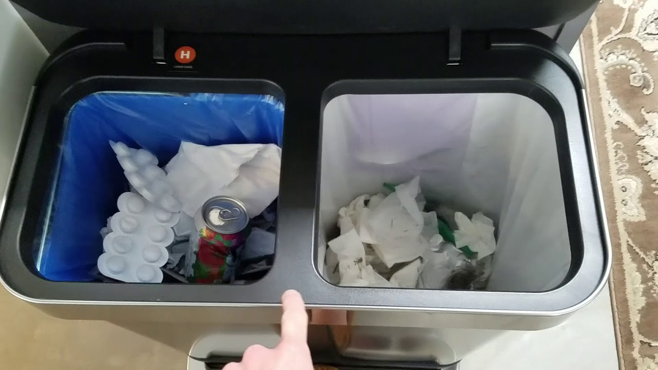 Simplehuman Dual Compartment Voice Activated Trash Can Product Review