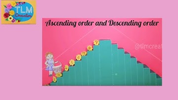 Ascending order and Descending order TLM | Maths TLM | Ennum Ezhuthum TLM Term 1| Unit 4