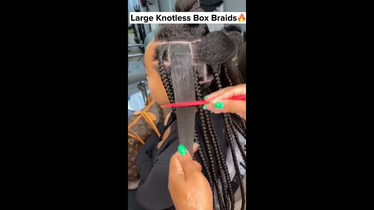 Teach You How To Weave Large Knotless Box Braidsi Ft Wavymy Hair