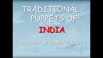 CCRT - Traditional Puppets of India