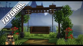 Minecraft Tutorial : Hanging Swing : Landscape Garden Decoration