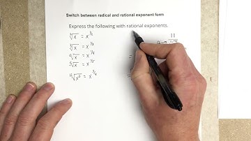 Switch between radical and rational exponent form