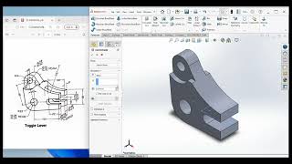 29.Toggle Lever in Solidworks 3D Tutorial l SOLIDWORKS TUTORIAL