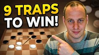 9 Checkers Traps for Beginners | Win More Games Fast (Draughts Tutorial)