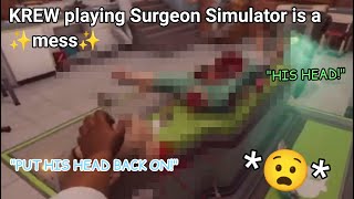 KREW playing Surgeon Simulator is a ✨mess✨|| Part 1|| Collab with @PotatoPleb