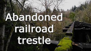 Abandoned railroad trestle
