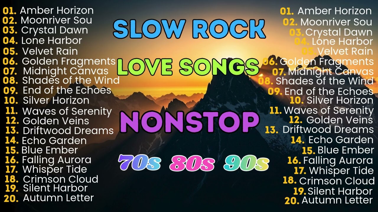 Slow Rock Love Songs Collection 70s 80s 90s | Legendary Romantic Rock Ballads