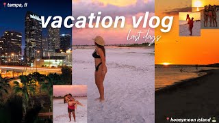 vacation vlog *day 5 &amp; 6* | traveling to tampa, honeymoon island, &amp; pit stop @ canes