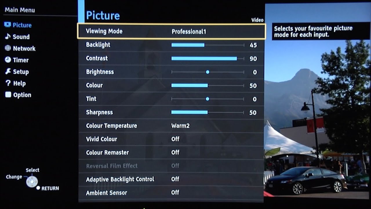 Panasonic TX 55CR852B Best Picture Settings - YouTube