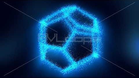 Shiny Rotating 3D Holographic Light Hologram Image of Dodecahedron - IncrediVFX - AVloops