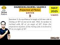 SPPU_2024 Pattern | May 2025 | Engineering Graphics | PYQ | Q3 | Projection of Plane