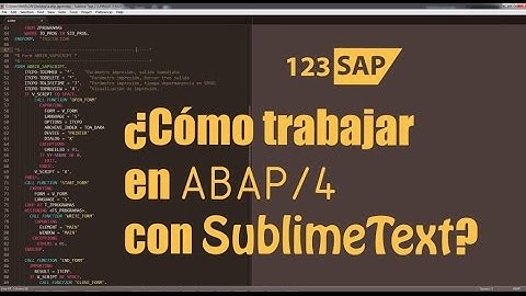 ¿Cómo trabajar en ABAP/4  con SublimeText 2?