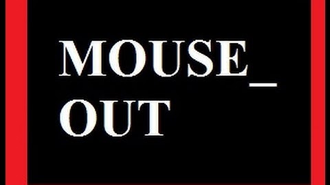 Flash Tutorial 22 MOUSE OUT