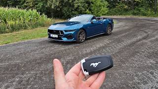 2026 Ford Mustang GT Convertible Silent Walkaround | 5.0 V8 | Adriatic Blue | 4K #nowords