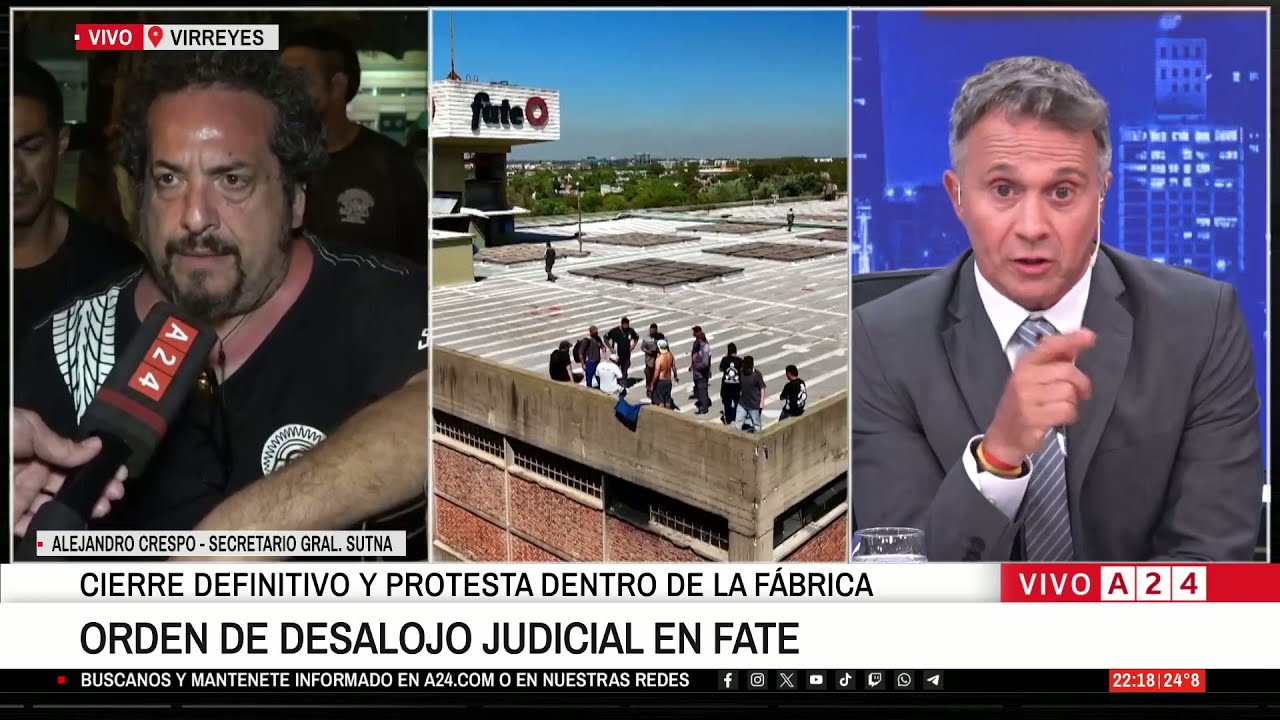 🔴 ORDEN DE DESALOJO JUDICIAL EN FATE: PROTESTA DENTRO DE LA FÁBRICA