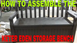 keter eden all weather storage bench unboxing assembly and review