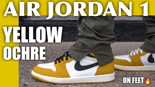 Air Jordan 1 Yellow Ochre On Feet & Review