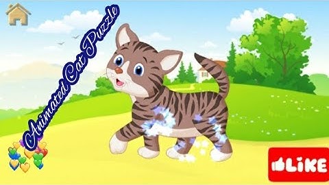 Animated Cat Puzzle | Wild and Farm Animals Puzzle Games | Animals | Animals for Kids | Learn