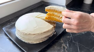 Carrot Cake 🤤 with Cottage Cheese Cream: Easy Recipe!