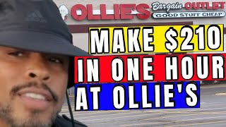 make 210 in one hour at ollies.