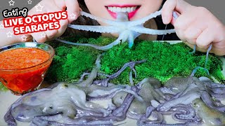 ASMR EATING LIVE OCTOPUS X SEA GRAPES , CRUNCHY CHEWY EATING SOUNDS | LINH-ASMR