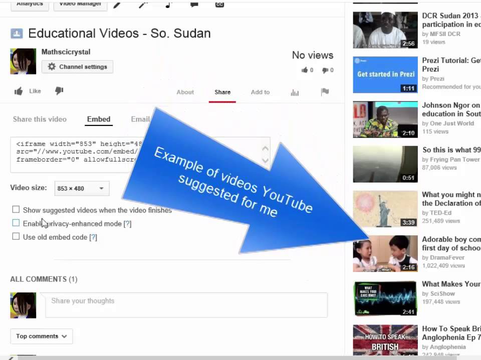Sharing your YouTube YouTube