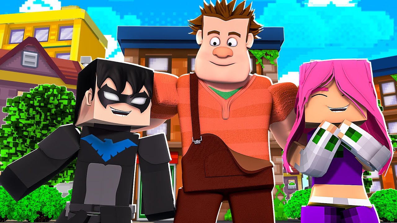 Wreck it Ralph BREAKS Teen Titans GO Minecraft Superhero Roleplay wreck-it-ralph-breaks-teen-titans-go-minecraft-superhero-roleplay