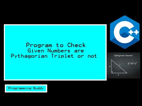Program To Check Pythagorean Series